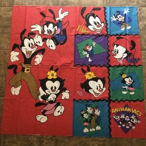 VTG Animaniacs Fabric Material 1 yard x 44" Yakko Wakko‎ Dot Vintage